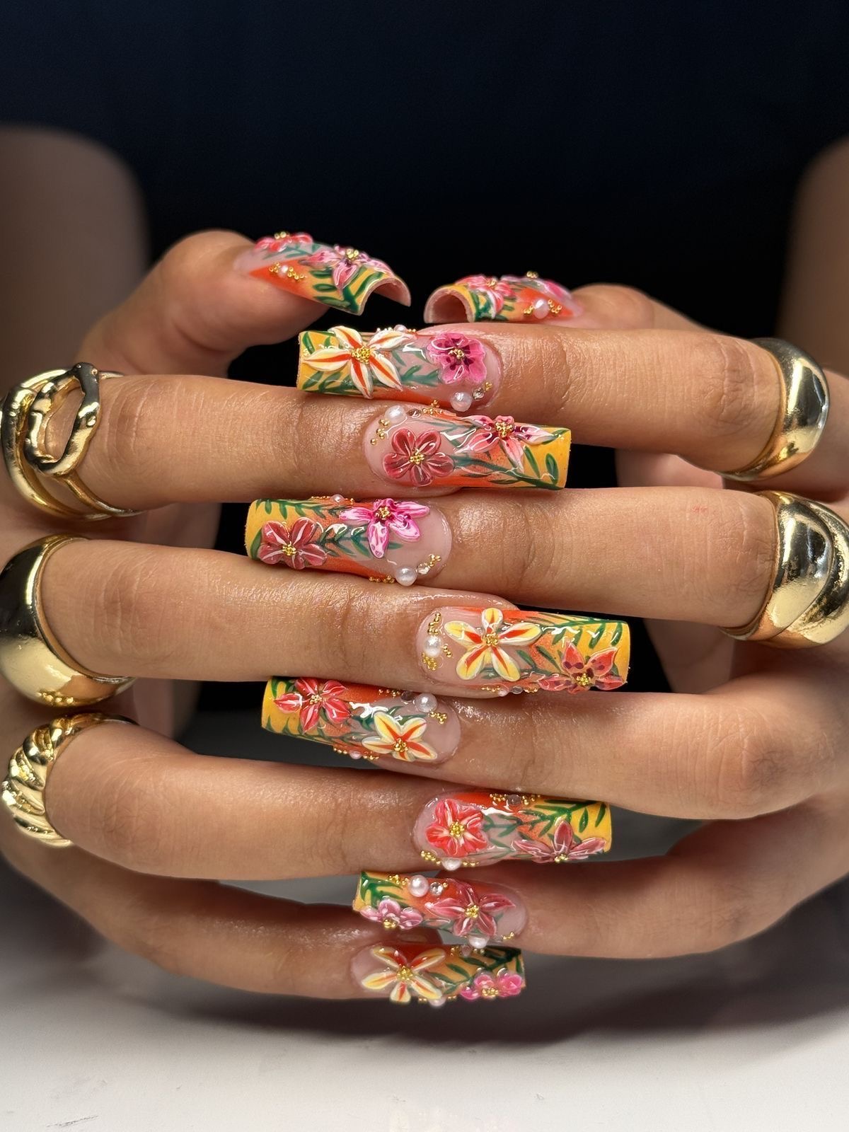 Fleurs 3D violettes et roses - Niveau 4