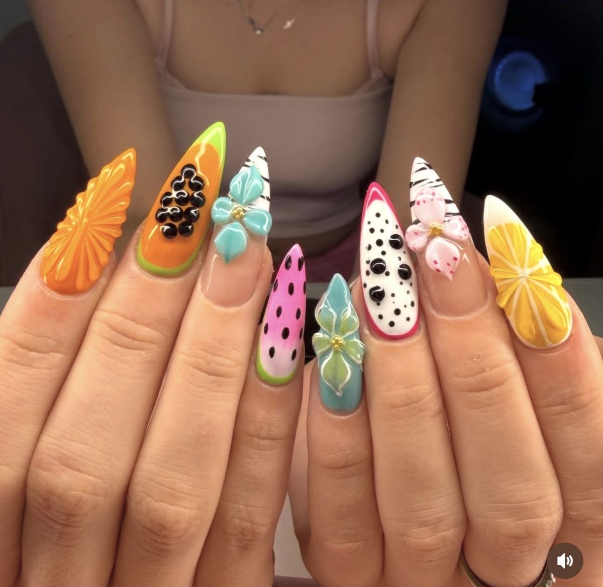 Nail art fruits 3D - Niveau 4